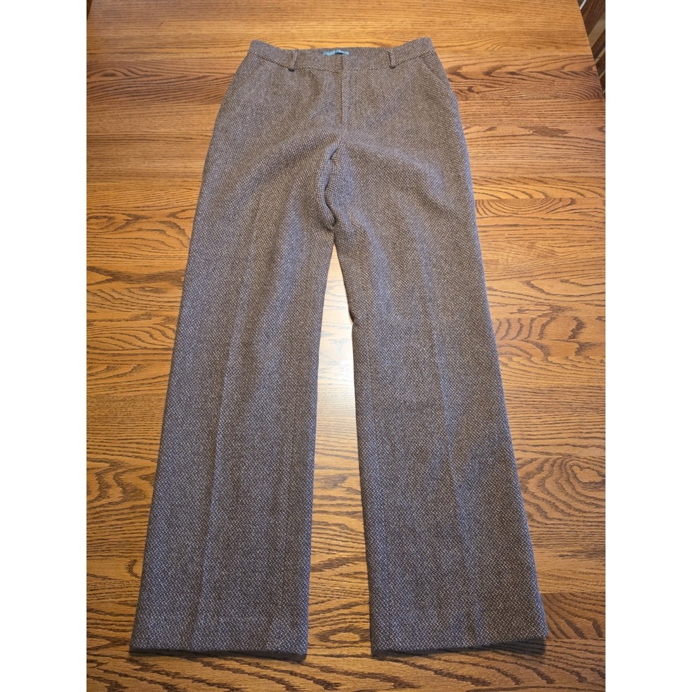 Lauren Ralph Lauren Wool Blend Trouser Pants Womens Size 6 Brown Lined High Rise